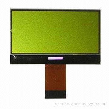 Graphic LCD Module with Blue LED Backlight and 6 o'clock Viewing Angle, Measures 89.8 x 54.6 x 7.0mm